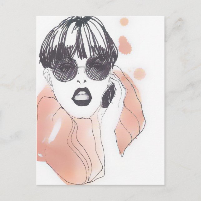 Postal cartão poste da moda (Frente)