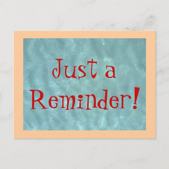 Postal Cartão poste só um lembrete! (Frente)