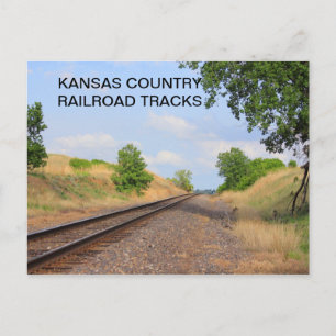 Postal CARTÃO POSTO de Caminhos-de-Ferro do Kansas Countr