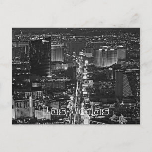 Postal Cartão preto & branco da tira de Las Vegas