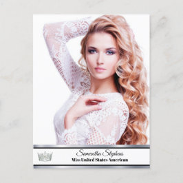 Postal Cartão Promocional Personalizado Silver Shine Cust