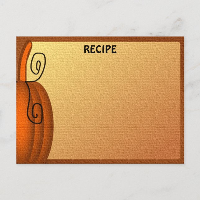 Postal Cartão Receita de Outono #2 (Frente)