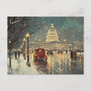 Postal Cartão Retro do edifício do Capitólio Washington D