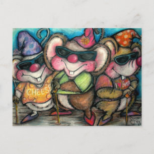Postal Cartão Rhymetime para ratos cegos