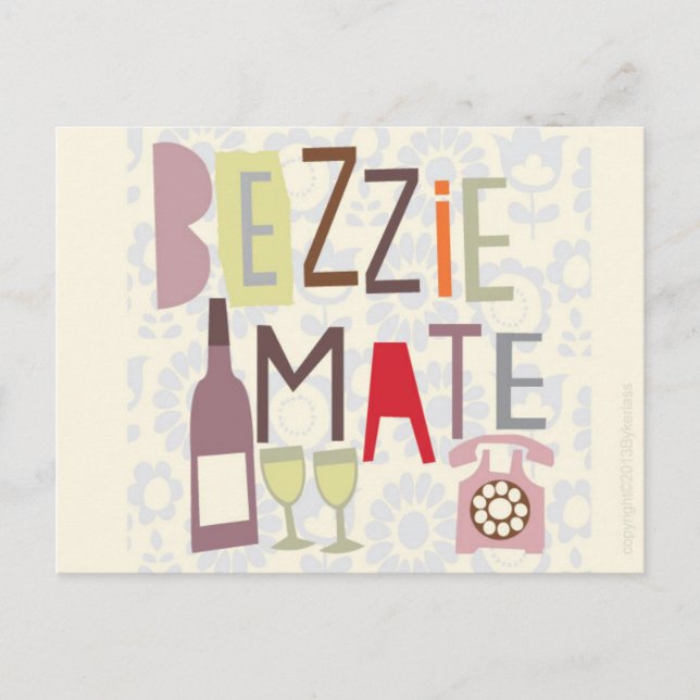 Postal Cartão Scouse – Bezzie Mate (Frente)