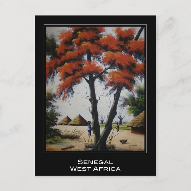 Postal Cartão senegalês da arte (Frente)