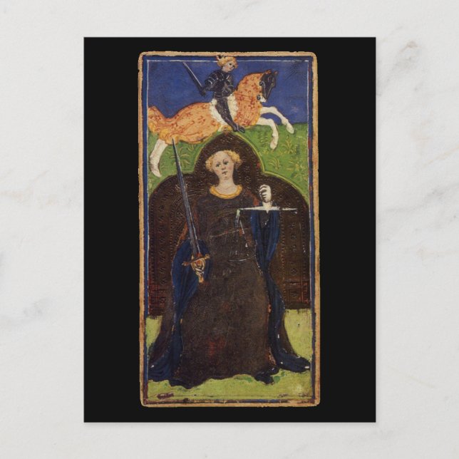 Postal Cartão Tarot de Justiça (Frente)