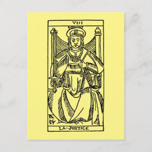 Postal Cartão Tarot: Justiça
