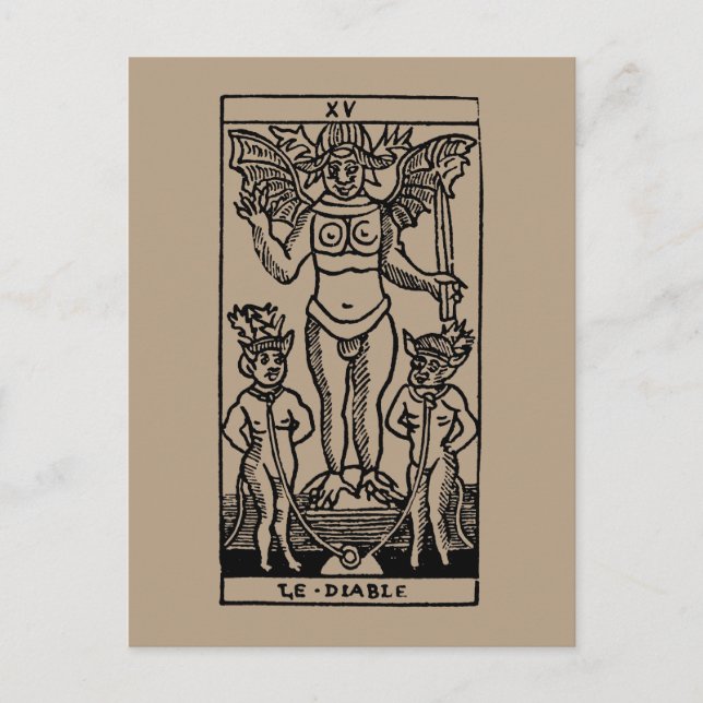 Postal Cartão Tarot: O Diabo (Frente)