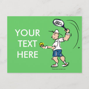 Postal Cartão tênis engraçado para tênis player, pai, tre