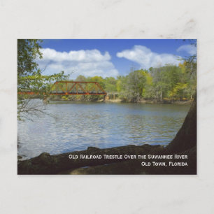 Postal Cartão velho do cavalete da estrada de ferro