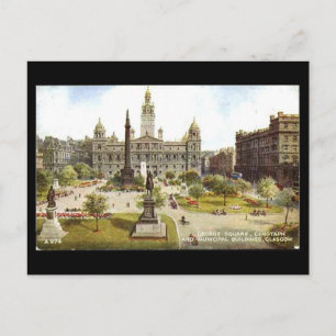Postal Cartão velho, Glasgow, quadrado de George