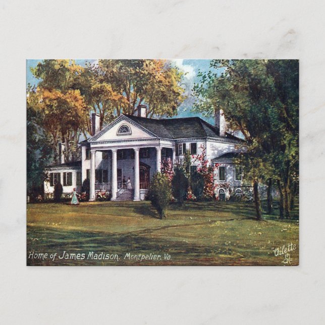 Postal Cartão velho - Montpelier, Virgínia, EUA (Frente)