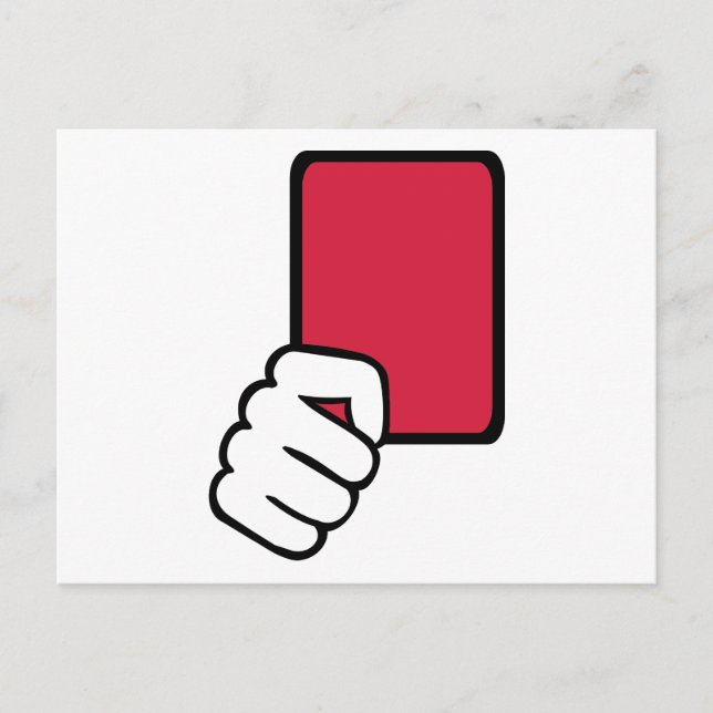 Postal Cartão vermelho referenciado (Frente)