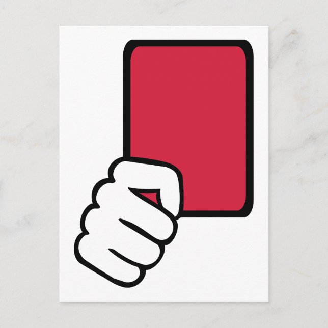 Postal Cartão vermelho referenciado (Frente)