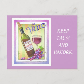Postal CARTÃO - VINO!  Você teve-me no MERLOT!