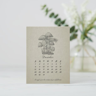 Postal Cartão Vintage 2024 para Mushroom Personalizável e