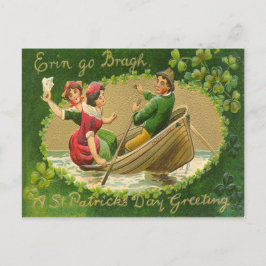 Postal Cartão Vintage Erin Go Bragh do Dia de São Patríci