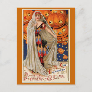 Postal Cartão Vintage "O Halloween Mágico"