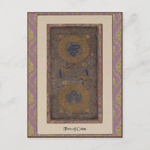 Postal Cartão Visconti Tarot Deck - cerca de 1428-1447