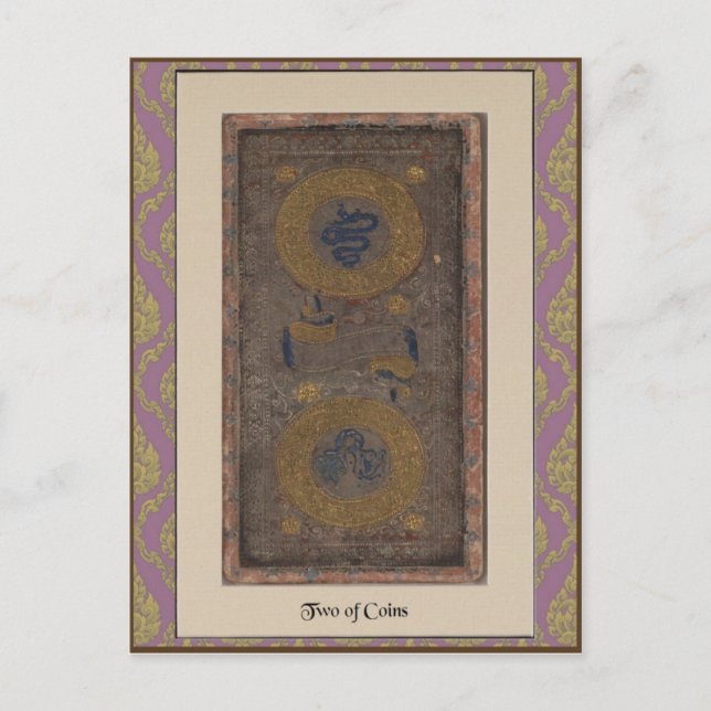 Postal Cartão Visconti Tarot Deck - cerca de 1428-1447 (Frente)