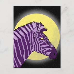 Postal Cartão Zebra Zombie