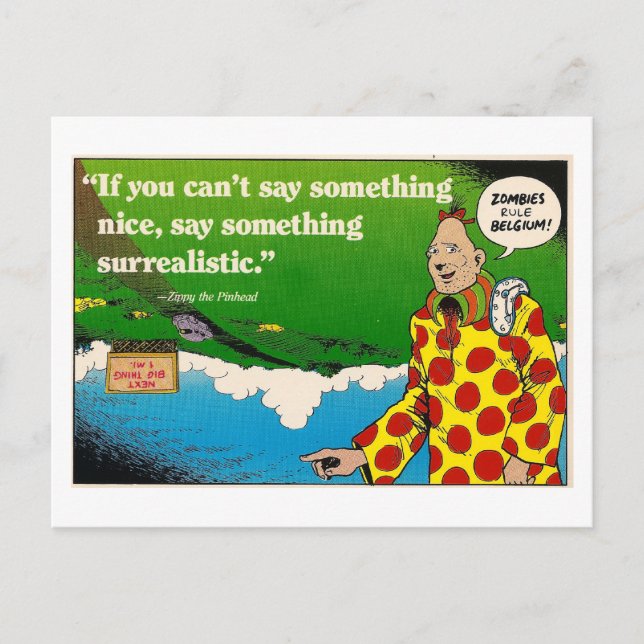 Postal Cartão Zippy Surrealista (Frente)