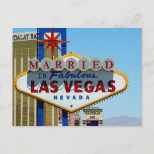 Postal CASADO Com Uma Fabulosa Cartão De Posto Las Vegas