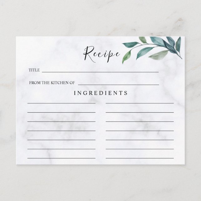 Postal Casamento de flores selvagens, Cartão de Receita d (Frente)