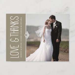 POSTAL CASAMENTO MODERNO OBRIGADO POR POSTAR CARTÃO