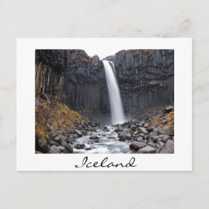 Postal Cascata de Svartifots na Islândia — cartão pos