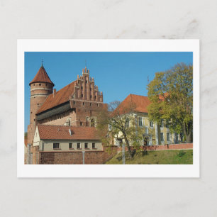 Postal Castelo III de Olsztyn Mdieval - cartão