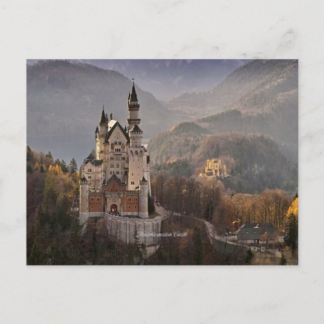 Postal Castelo Neuschwanstein, Cartão Alemanha (Frente)