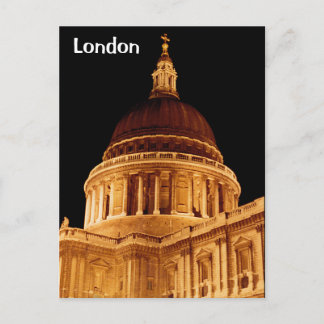 Postal Catedral brilha na Rua Noturna Pauly London Cartão