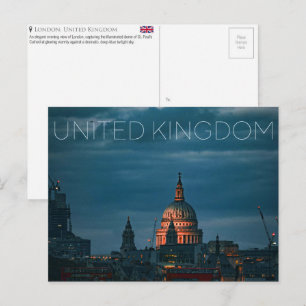 Postal Catedral de São Paulo, Londres, Reino Unido Cartão