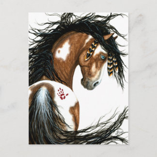 Postal Cavalo majestoso da pintura do Pinto pelo cartão
