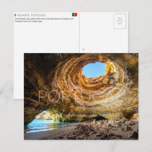 Postal Caverna de Benagil, Algarve, Portugal Cartão Posta