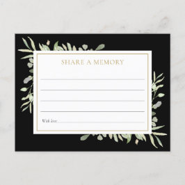 Postal Celebração de Vida com Verde Compartilhe um Cartão