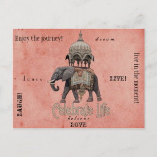 Postal Celebrar cartão poste de vida