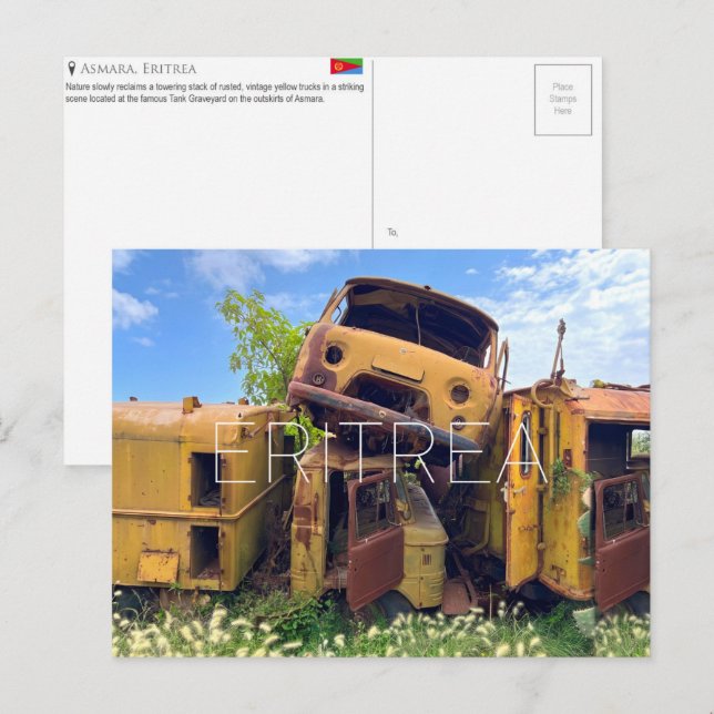 Postal Cemitério de Tanques, Asmara, Eritreia Cartão Post (Frente/Verso)