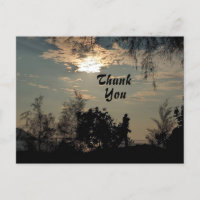 Cenário de Pôr do Sol Quente Cartão de Agradecimen