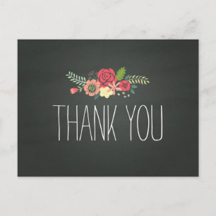 Postal Chalkboard Obrigado Cartão de Posto