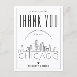 Postal Chicago Wedding | Obrigados para o próximo! Cartão