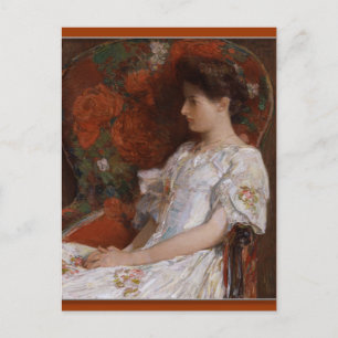 Postal Childe Hassam A cadeira vitoriana CC0408 Cartão po