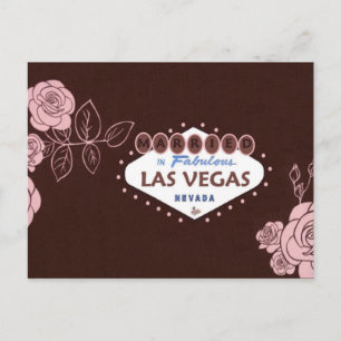 Postal CHOCOLATE PINK ROSE LAS VEGAS CASADO Cartão posta