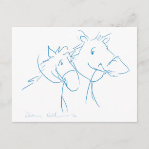 Postal Chorando em volta do cartão