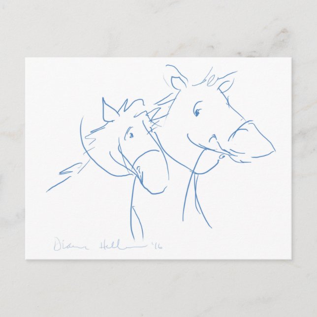 Postal Chorando em volta do cartão (Frente)