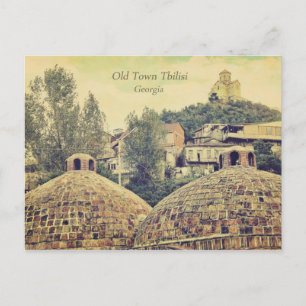 Postal Cidade velha Tbilisi, Geórgia - cartão