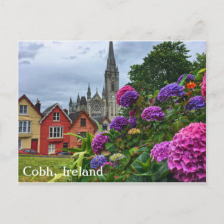 Postal Cobh Ireland, Hydrangeas, cartão