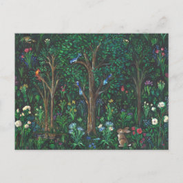 Postal "Coelho na Floresta." (Pintura Completa) Cartão Po